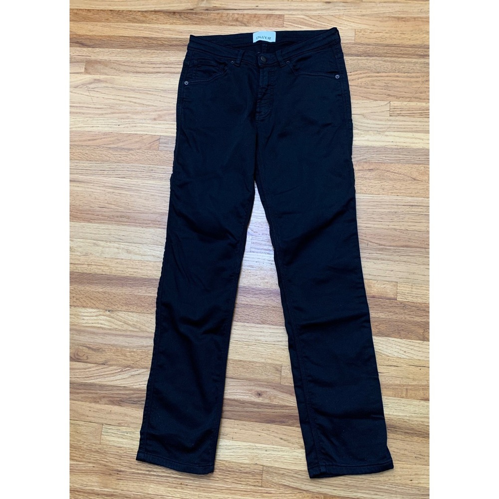 DU/ER Performance Denim Straight Leg Black Pants 27x30 Mens Womens
